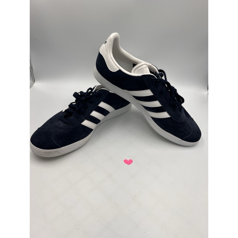Adidas Gazelle Navy Blue White Suede Sneakers Mens Size 12 BB5478 Classic Shoes